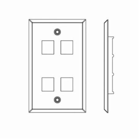 Leviton Number of Gangs: 1 302 Stainless Steel, Brushed Finish, Silver 43080-1S4